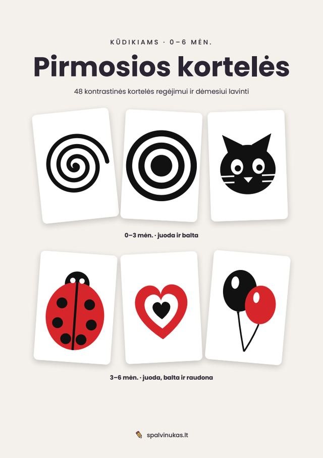 Pirmosios kortelės – puslapio peržiūra